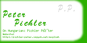 peter pichler business card